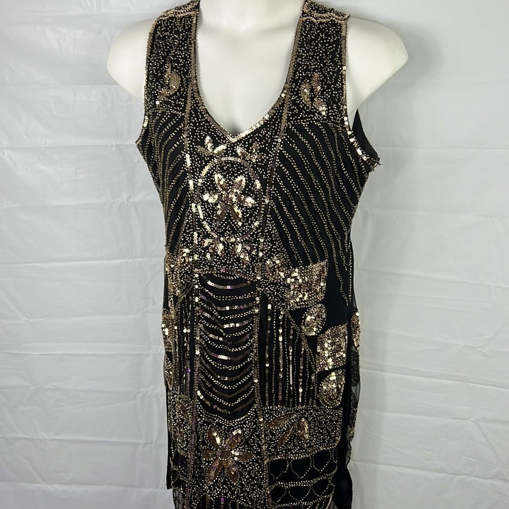 Pretty Guide Ladies Flapper Sequins Cocktail Slee… - image 3